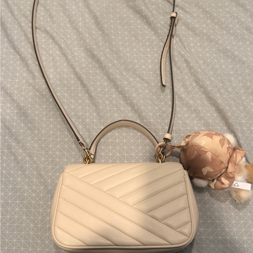 Tory Burch Kira Chevron Top Handle Shoulder Bag + Skullpanda - Picture 2 of 12